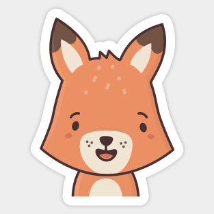 Kawaii & Cute Red Fox Sticker